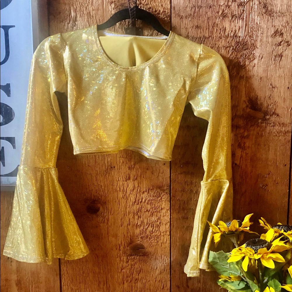 Girls Holographic Crop Top